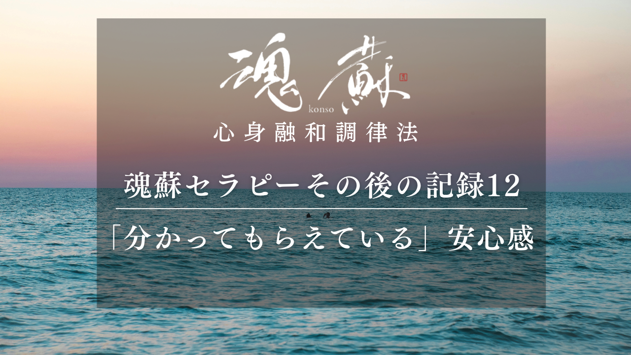 「分かってもらえている」安心感から始まるセッション｜魂蘇セラピーの感想12