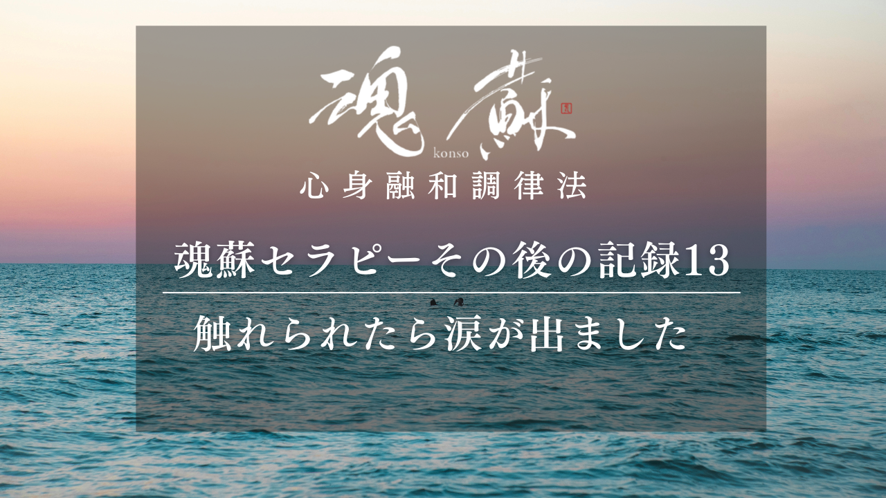 「触れられたら涙が出ました」はじめての魂蘇セラピー|魂蘇セラピーの感想13