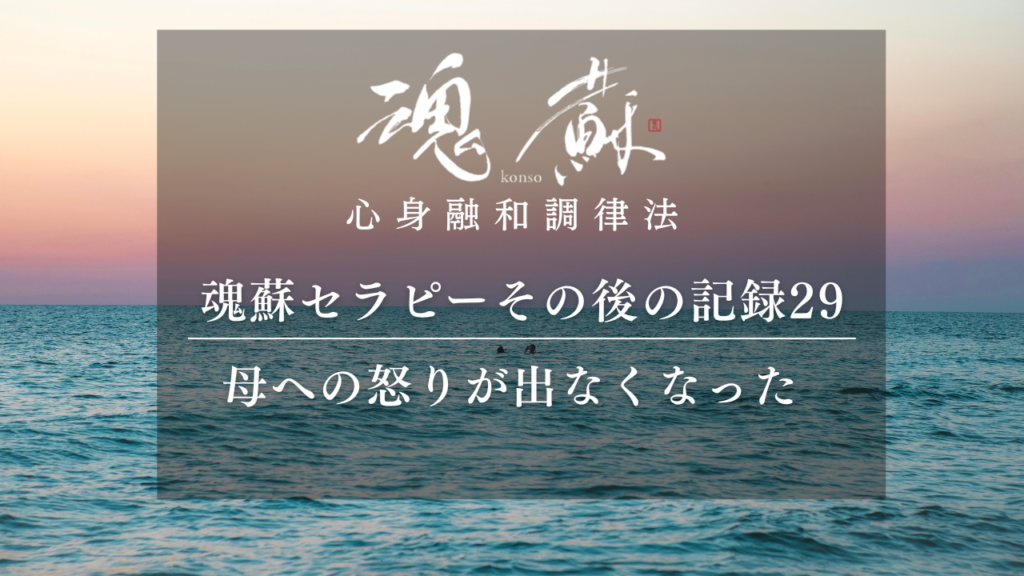 母への怒りが出なくなった――4日後に確かめた変化｜魂蘇セラピーの感想29